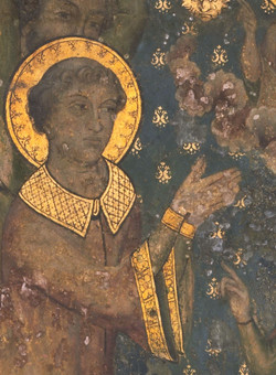 Wandmalerei über dem Altar der Stephanuskapelle