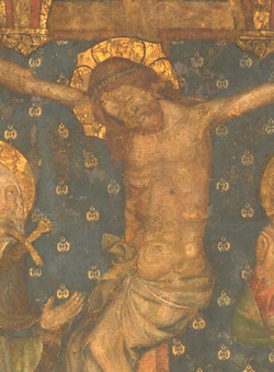 Wandmalerei über dem Altar der Johanneskapelle